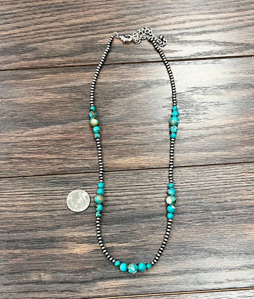 Turquoise Clustered Necklace