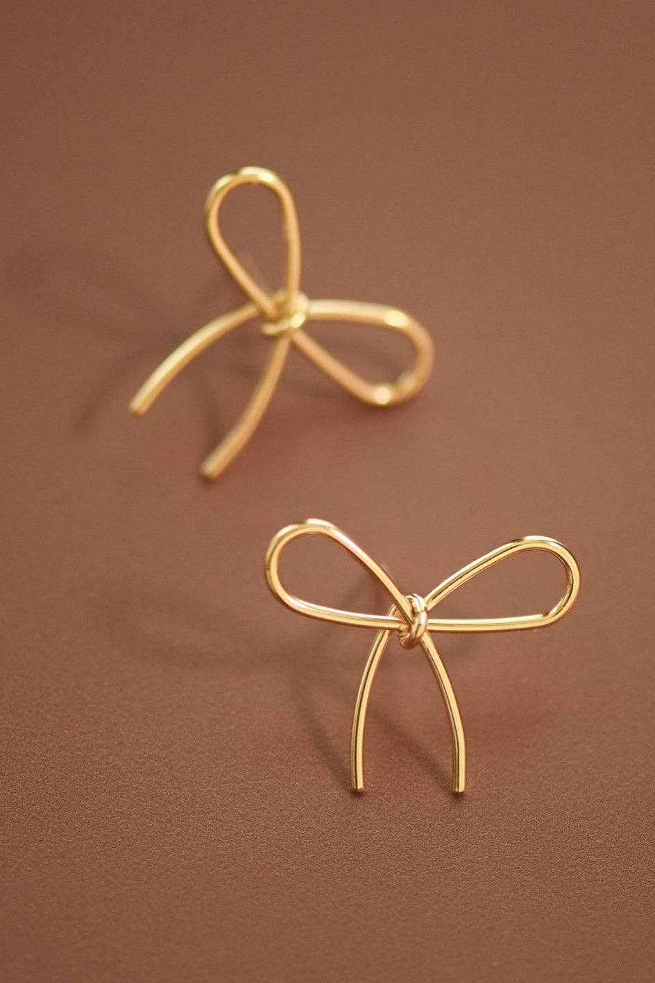 Gold Bow  Earrings