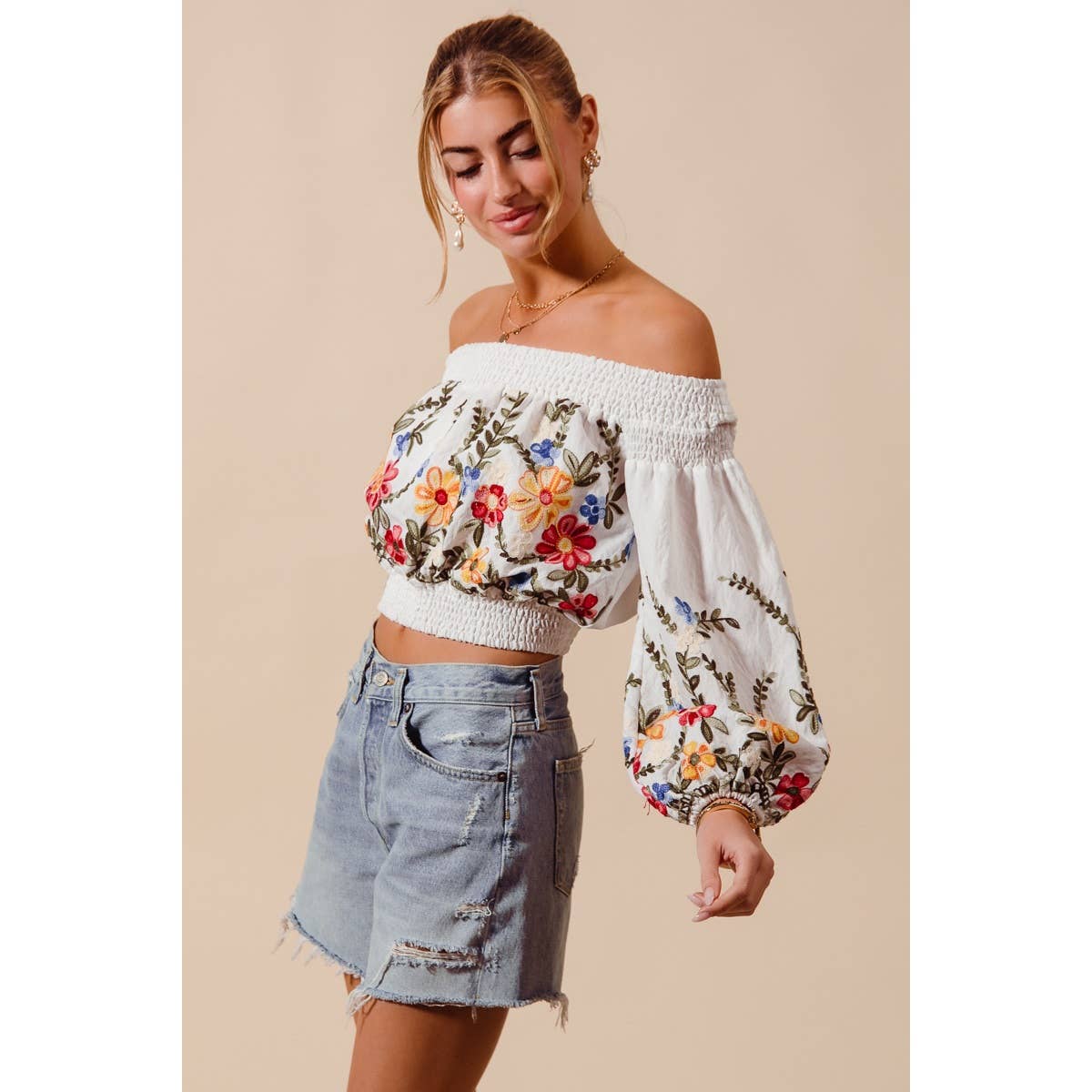 Floral Embroidered Blouse