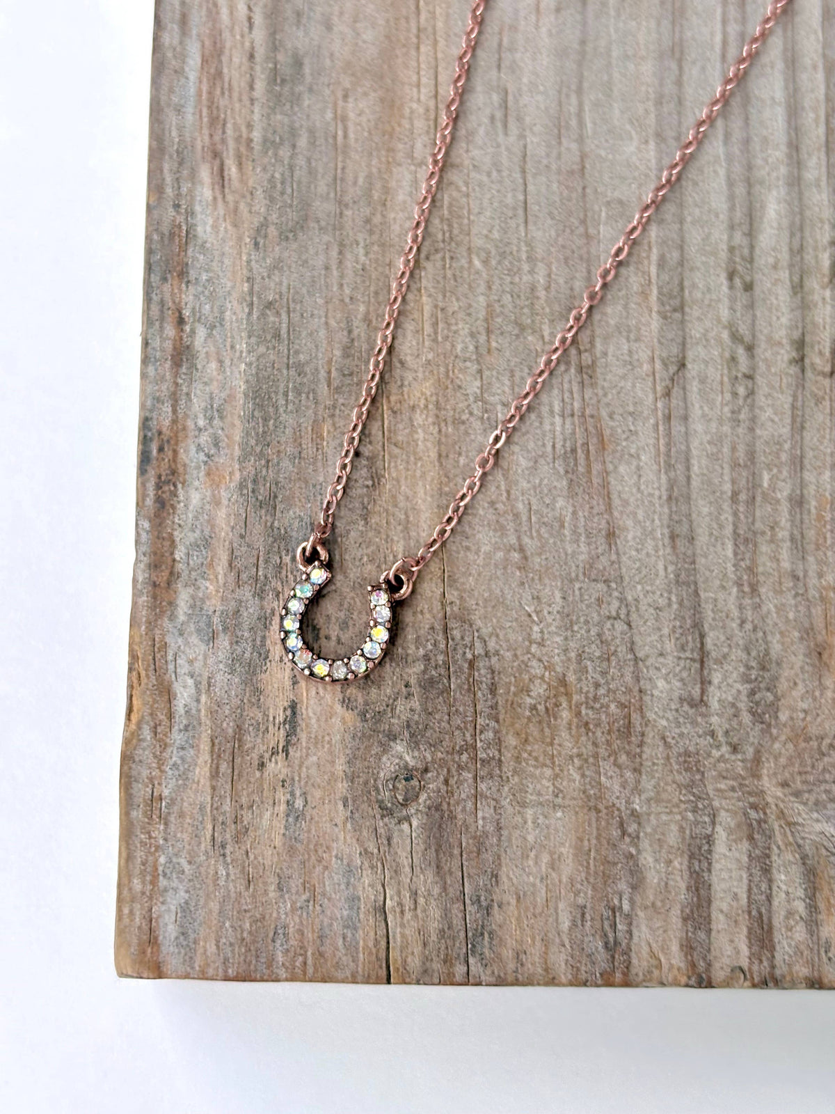 Rhinestone Horseshoe Necklace