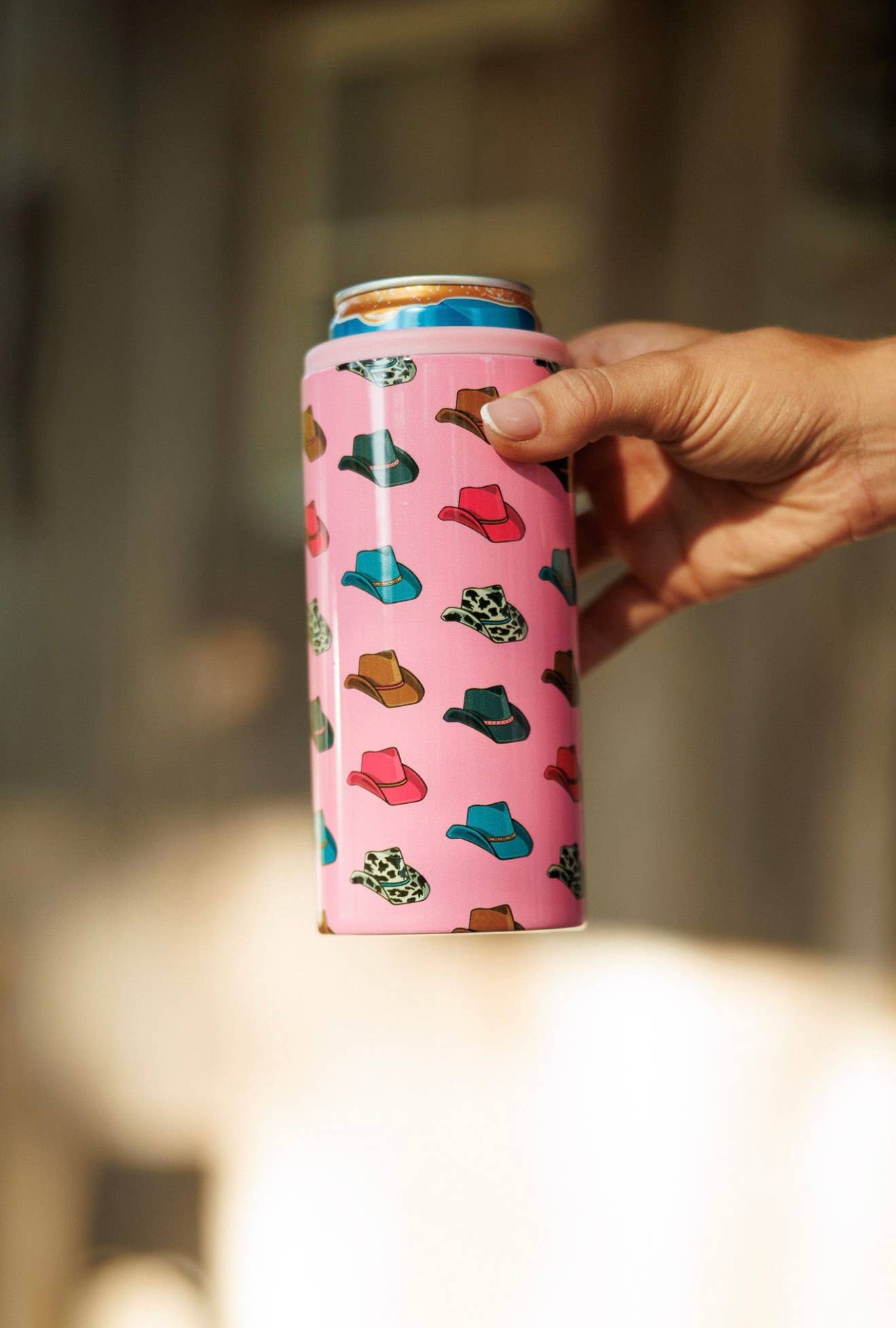 Pink Cowboy Hat Koozie