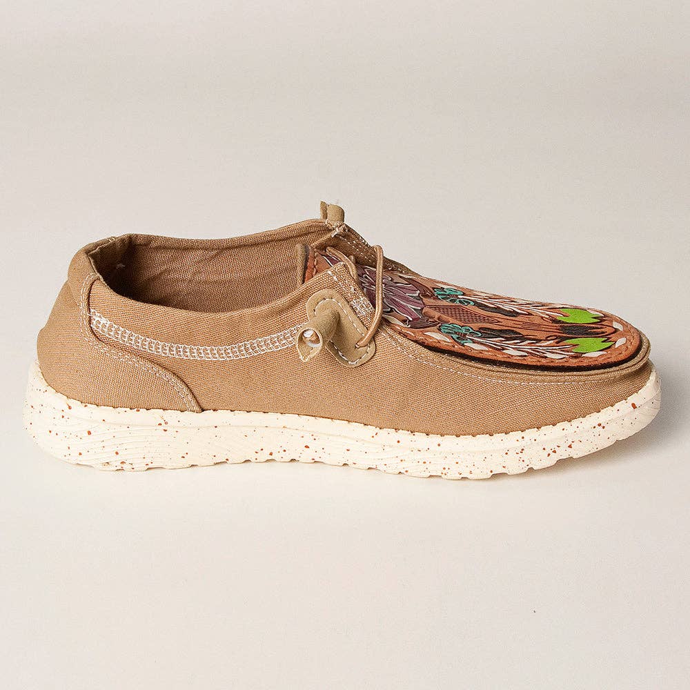 Floral & Feather Tooled Leather