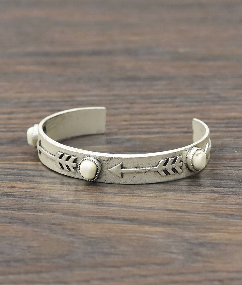 Navajo White Turquoise Cuff Bracelet