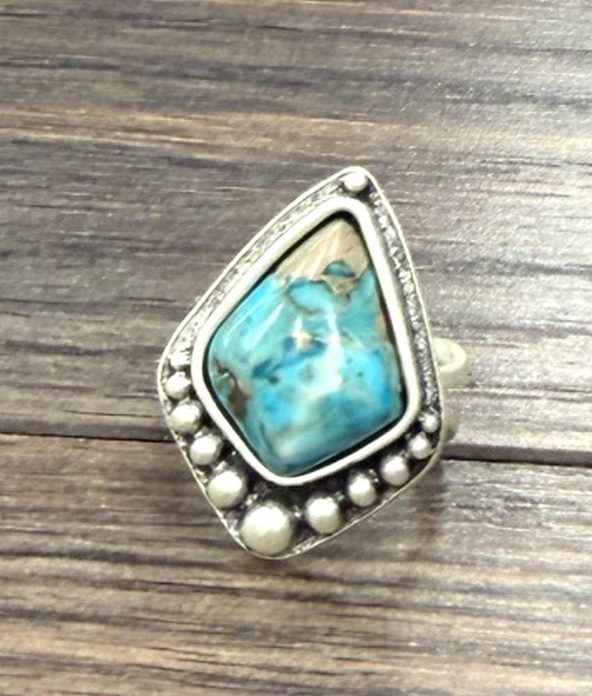 Western Gemstone Adjustable Ring