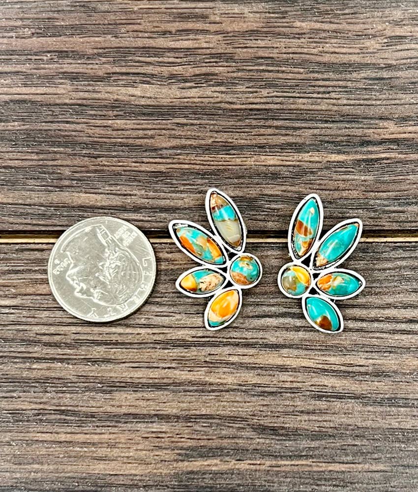 Western Gemstone Stud Earrings