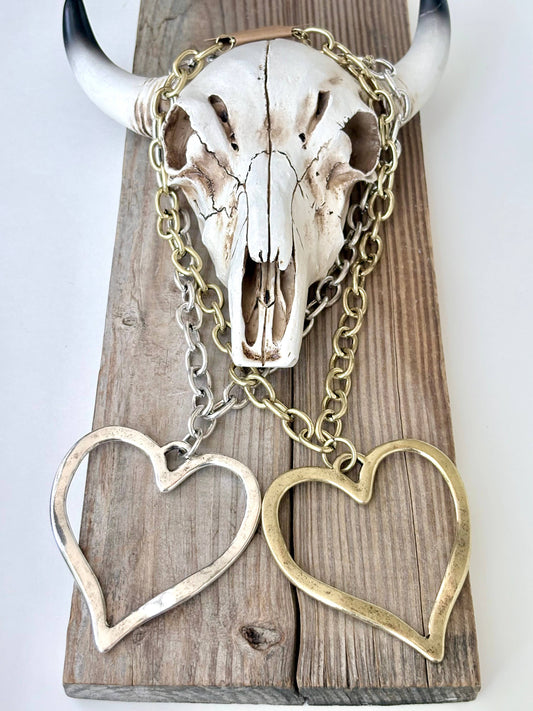 Heart Statement Pendant Necklace