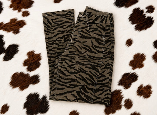 Zebra Wide Leg Jeans