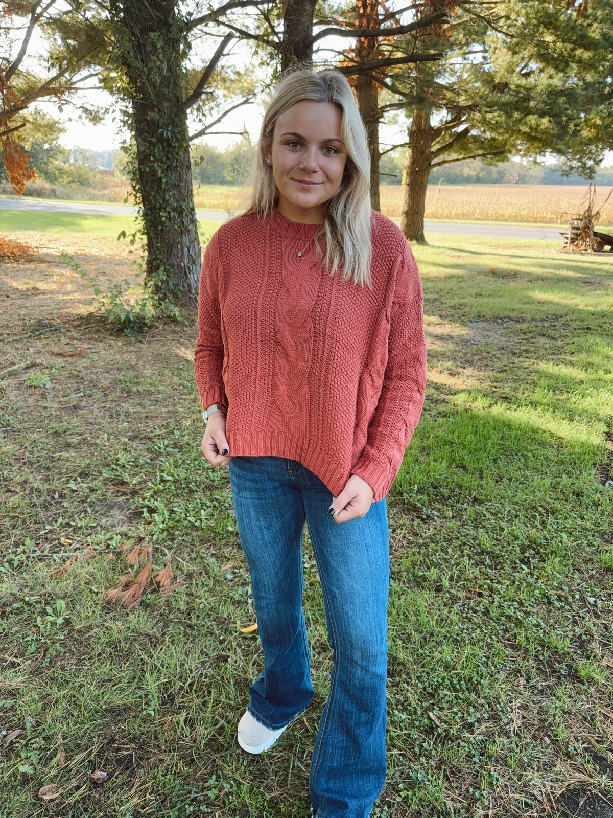 Burgandy Chunky sweater