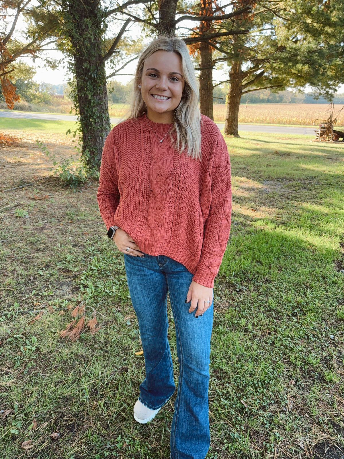 Burgandy Chunky sweater