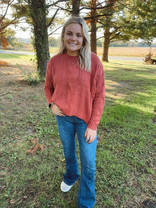 Burgandy Chunky sweater