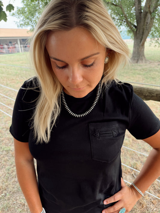  Black Arrow Pocket Tee