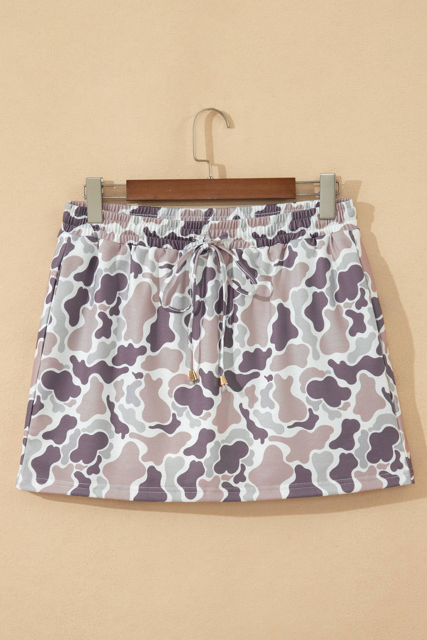 Camo Print Drawstring Active Drawstring Skort