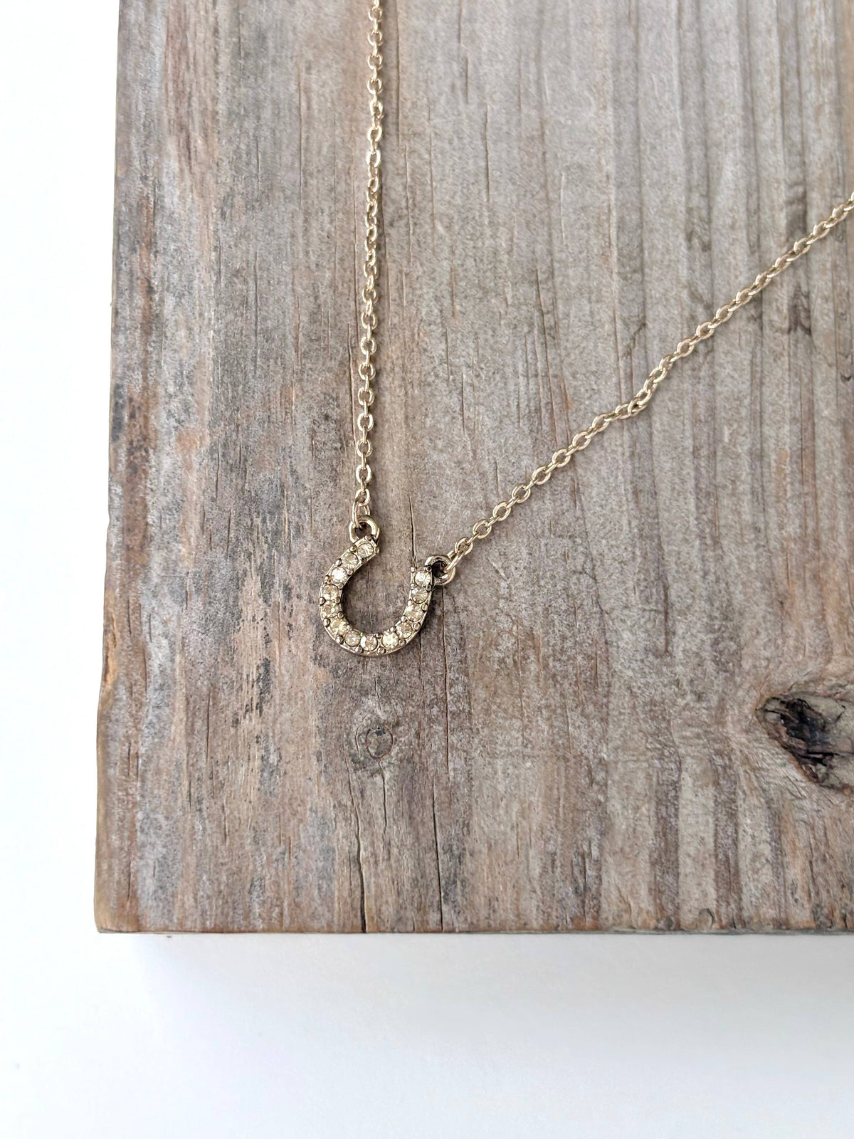 Rhinestone Horseshoe Necklace