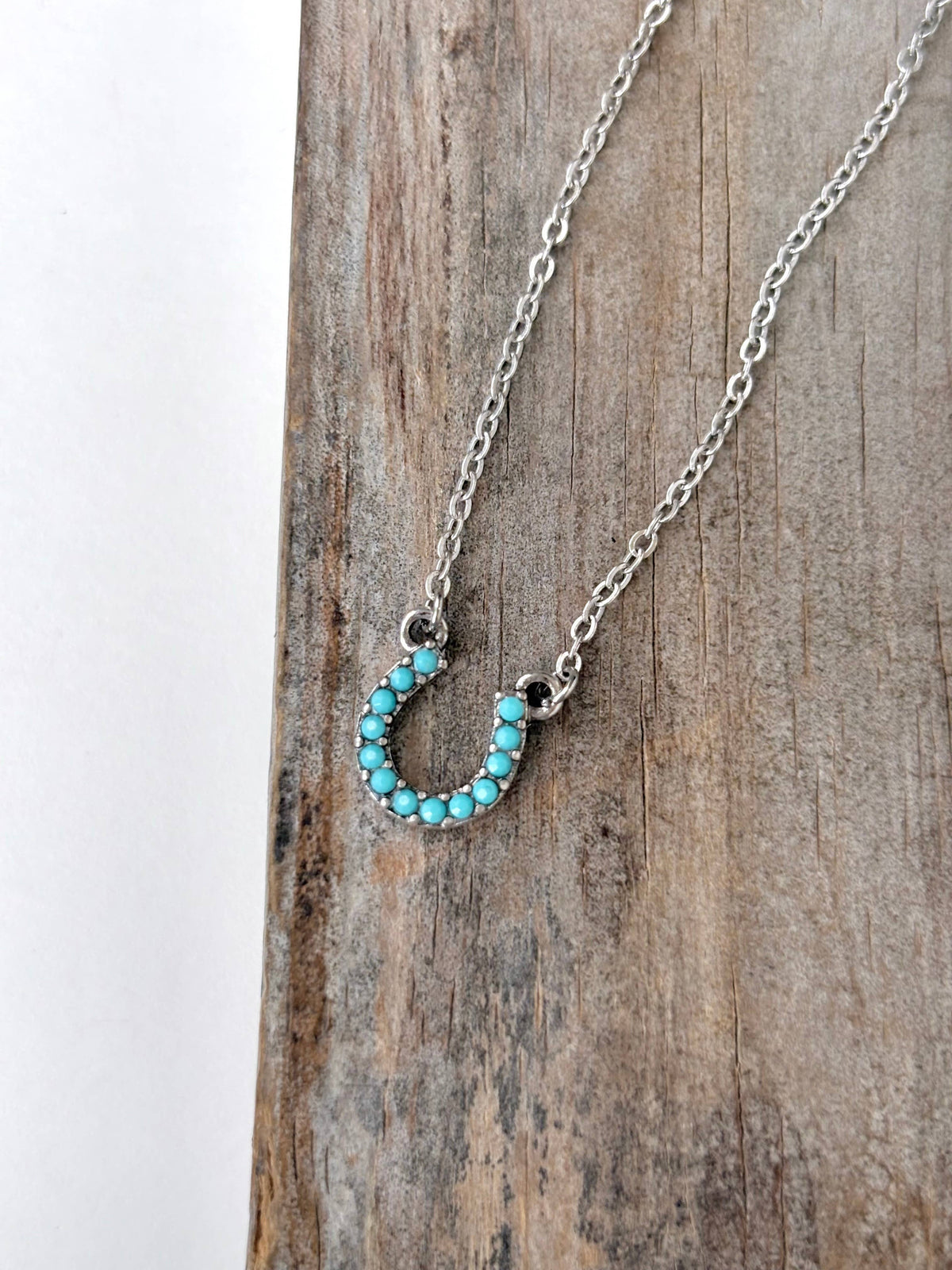 Rhinestone Horseshoe Necklace