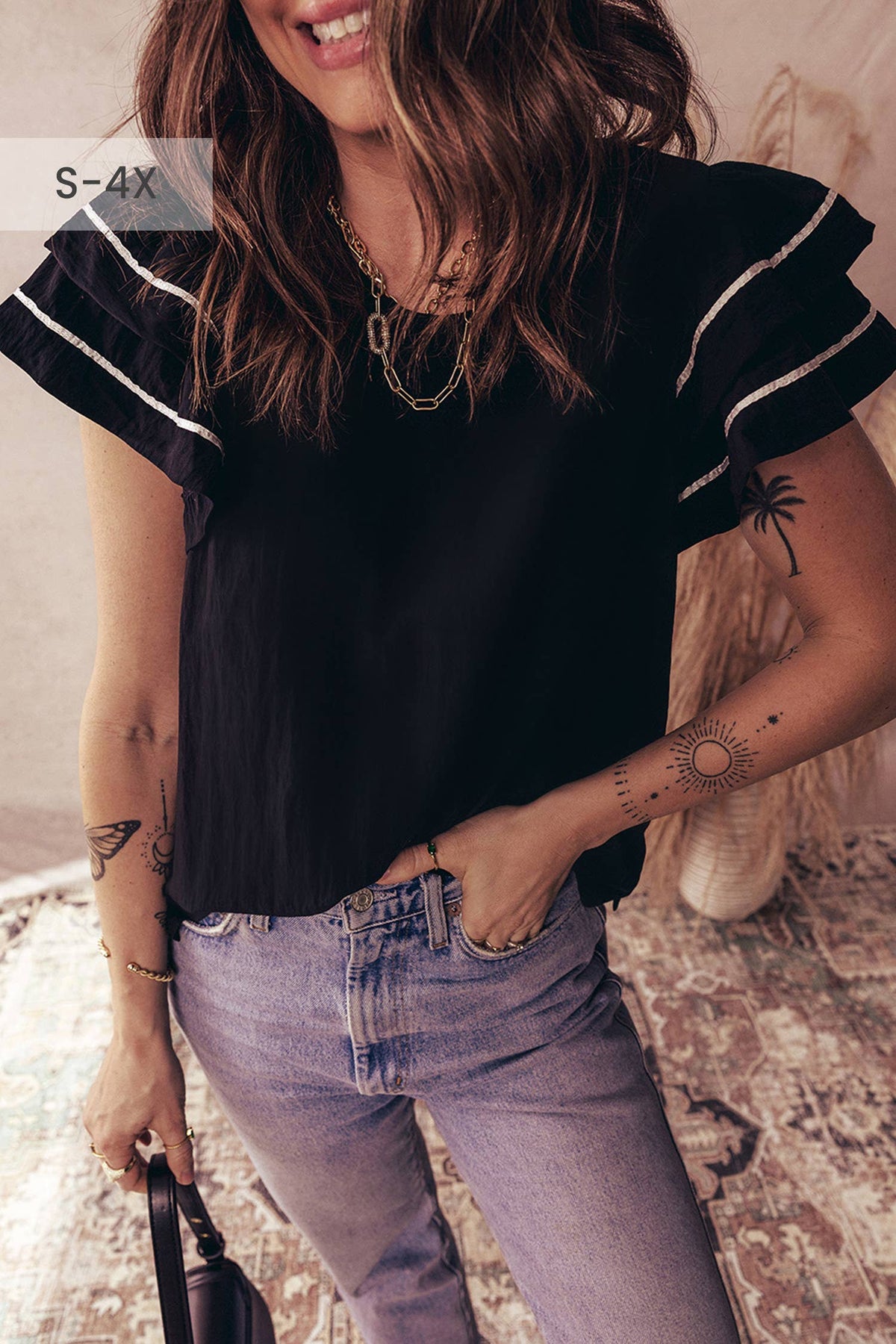 Dual Ruffle Blouse