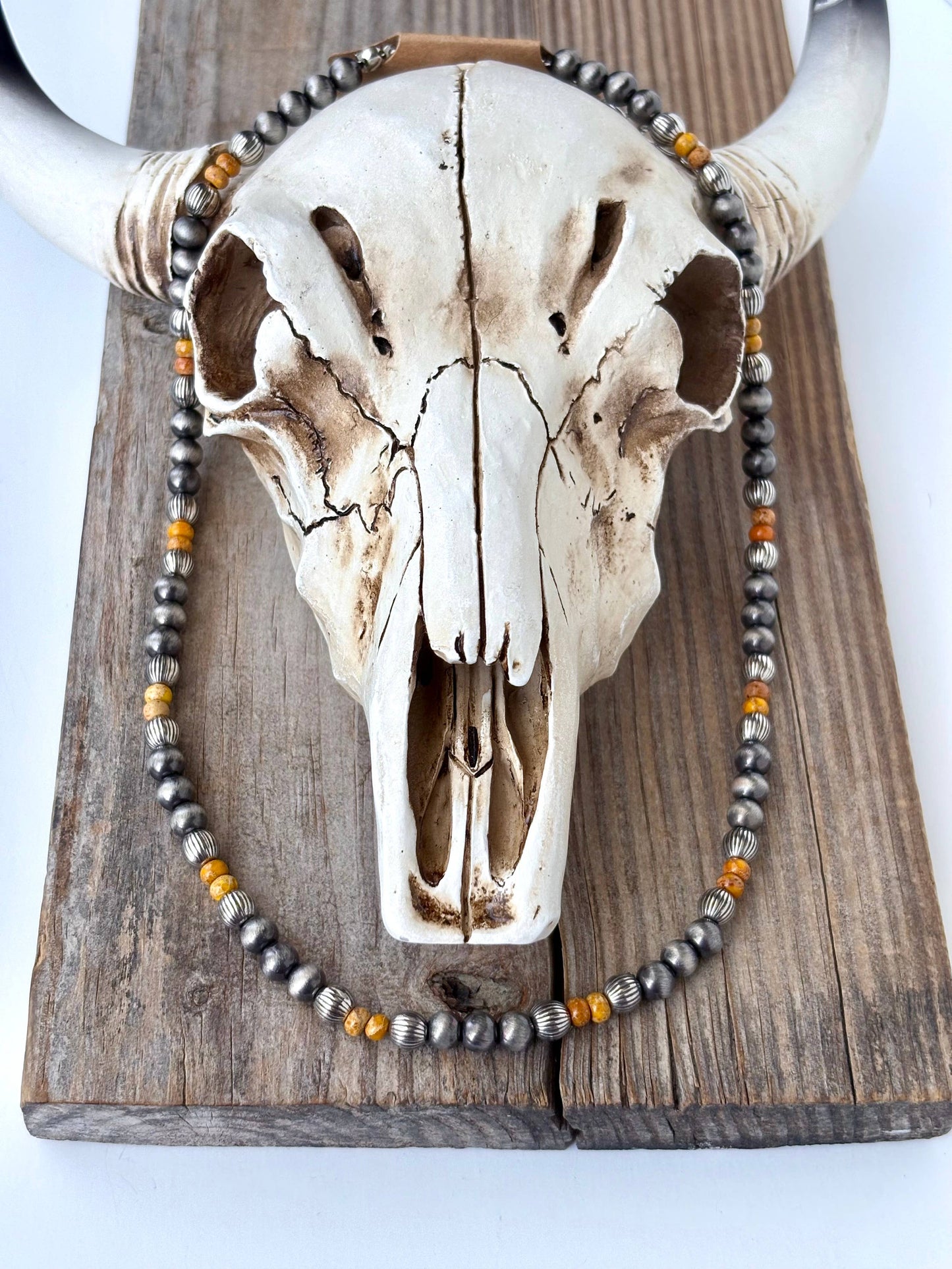Navajo Pearl & Stone Bead Necklace