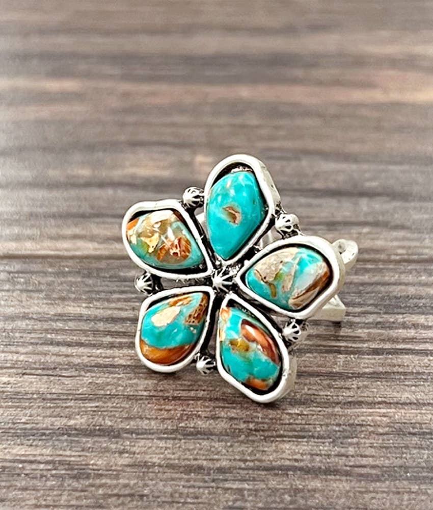 1" Gemstone Adjustable Ring
