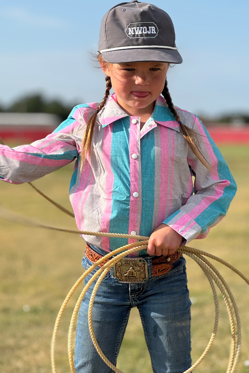 Cotton Candy Button Up