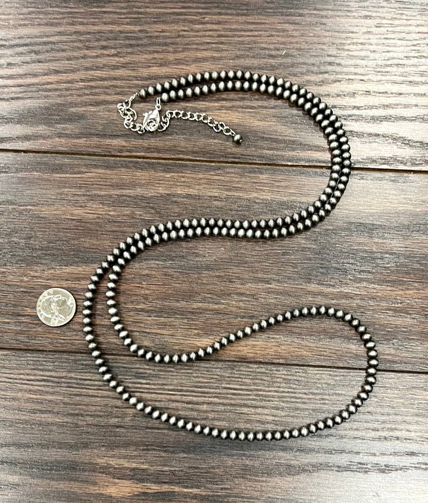 Handmade 46" 6mm Navajo Necklace