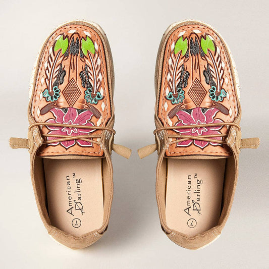 Floral & Feather Tooled Leather