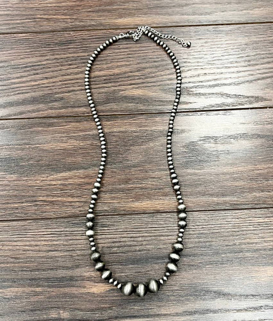 Handmade 30" Navajo Bead Necklace