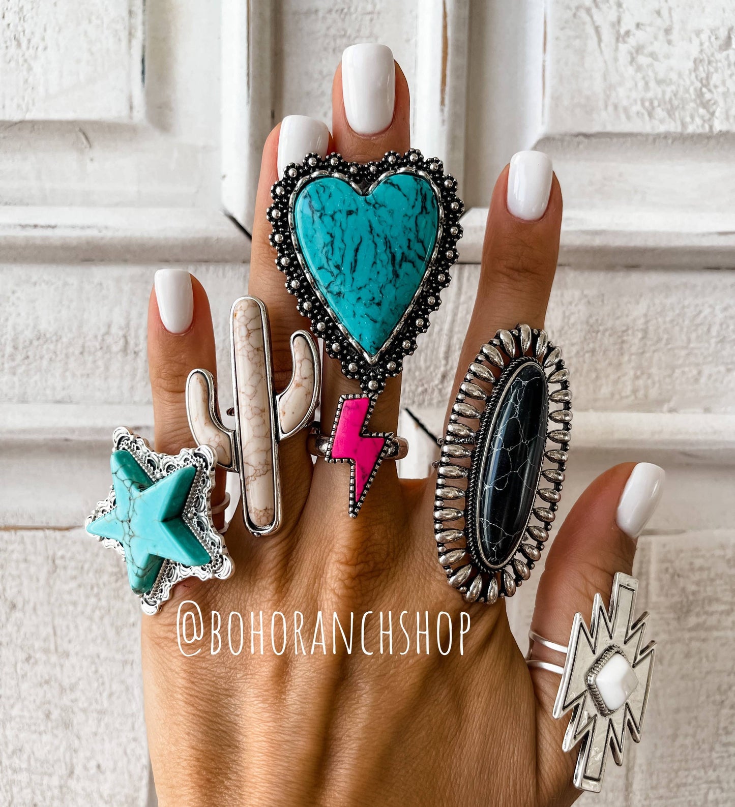 Oversized Oval Stone Ring