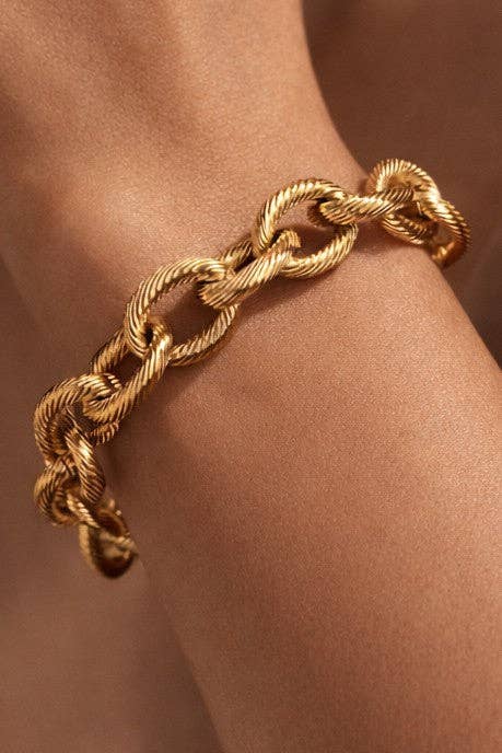 Gold Plated Link Chain Bracelet