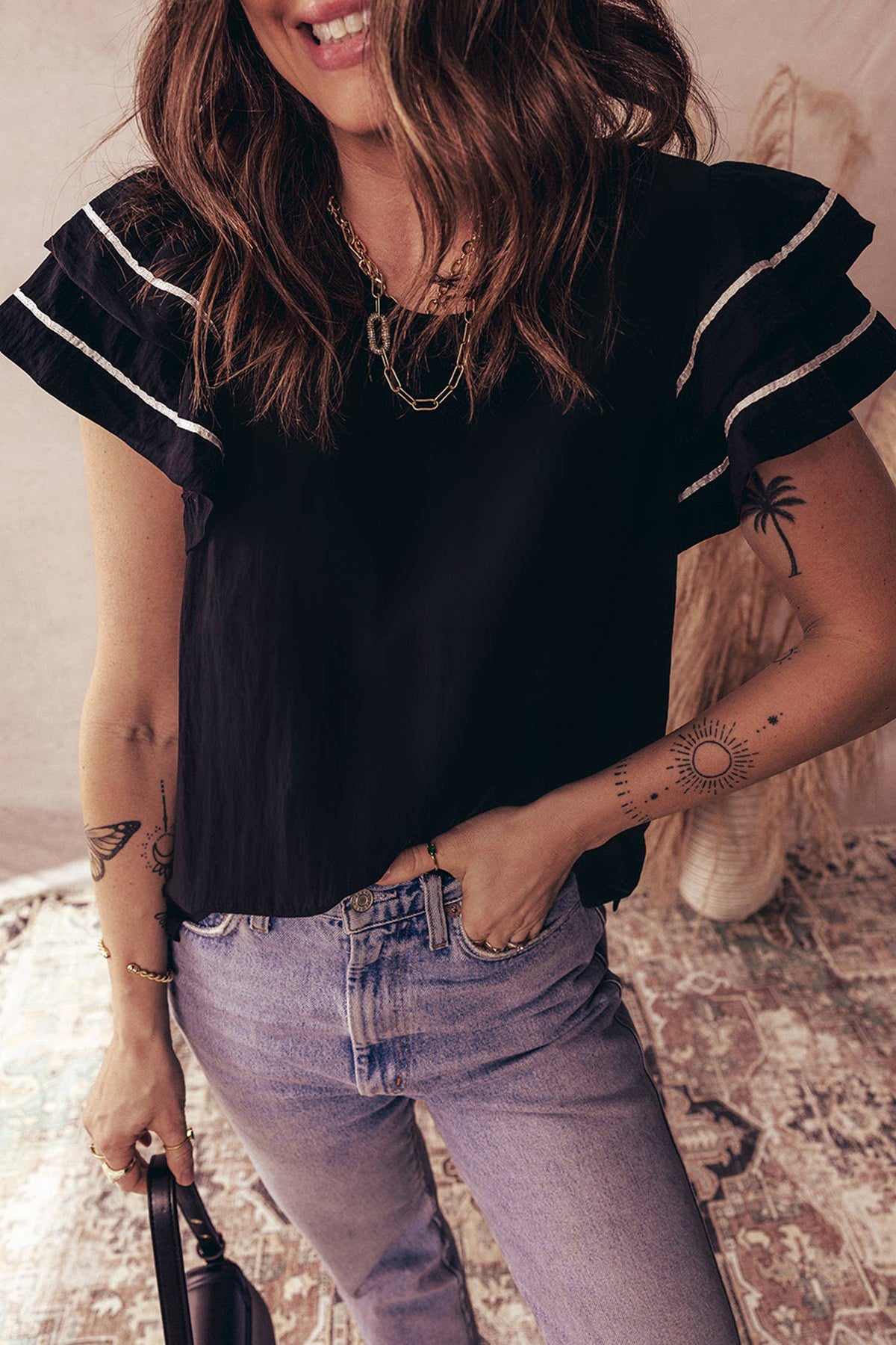 Dual Ruffle Blouse