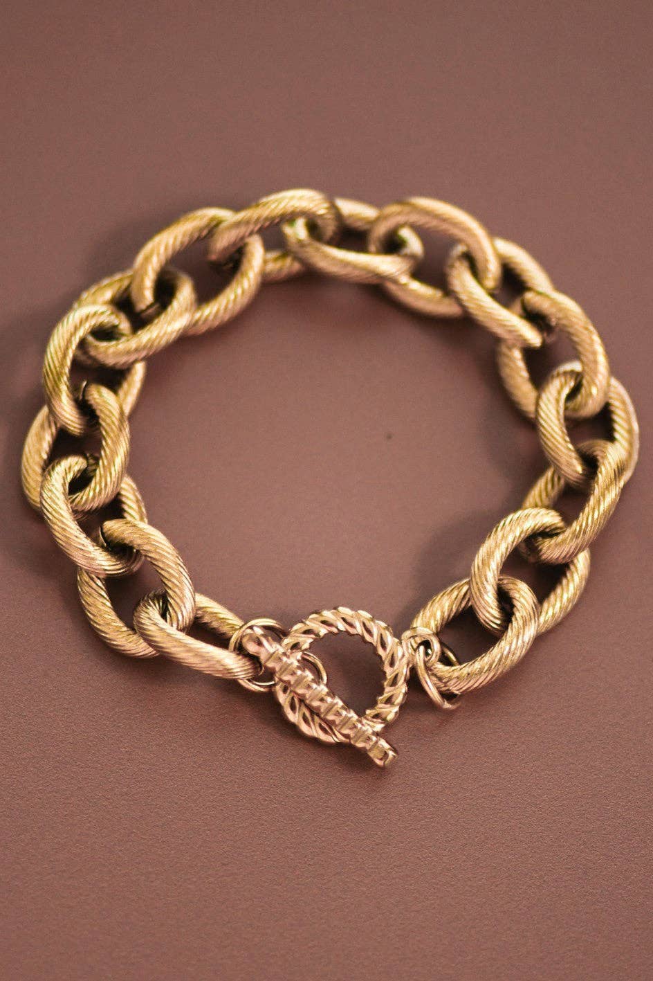 Gold Plated Link Chain Bracelet