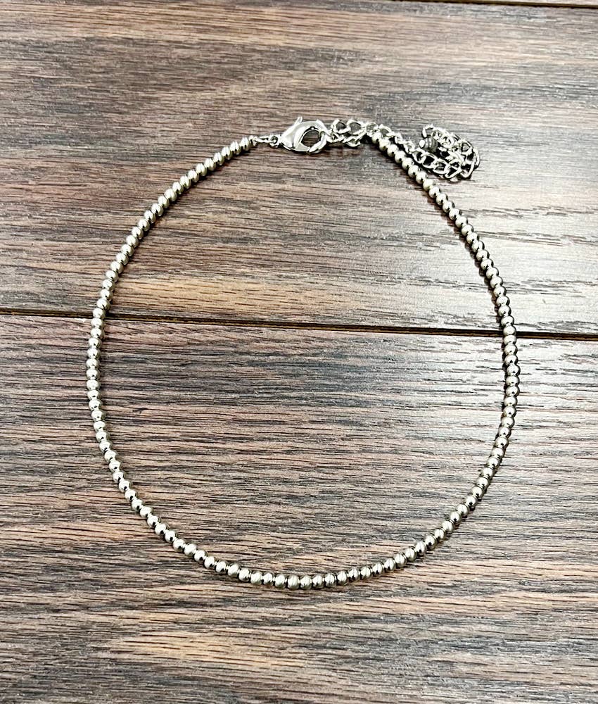 Silver Bead Necklace