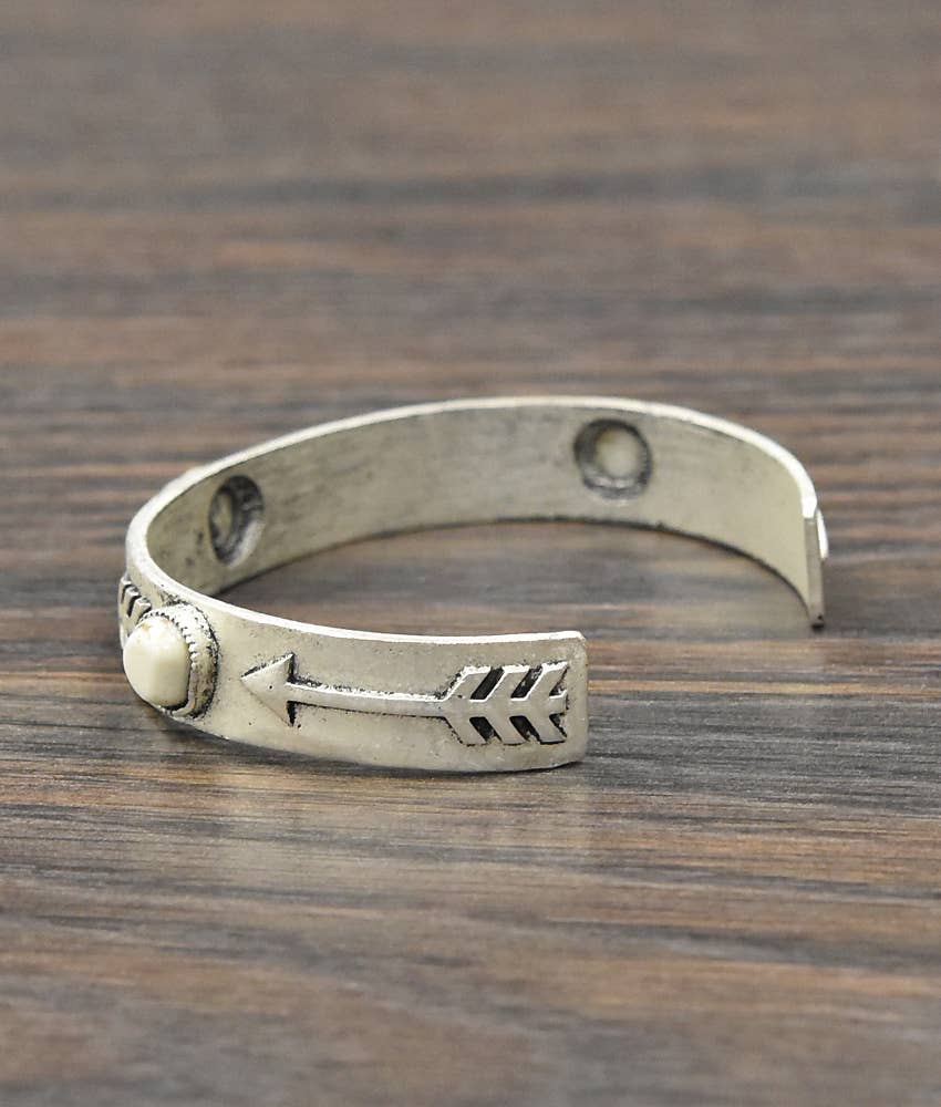 Navajo White Turquoise Cuff Bracelet