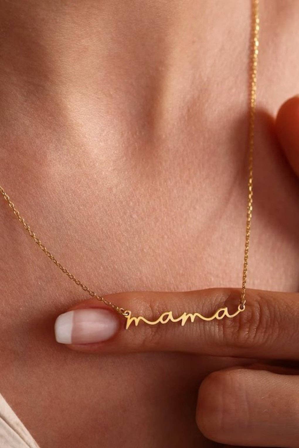 Gold Plated Mama Necklace
