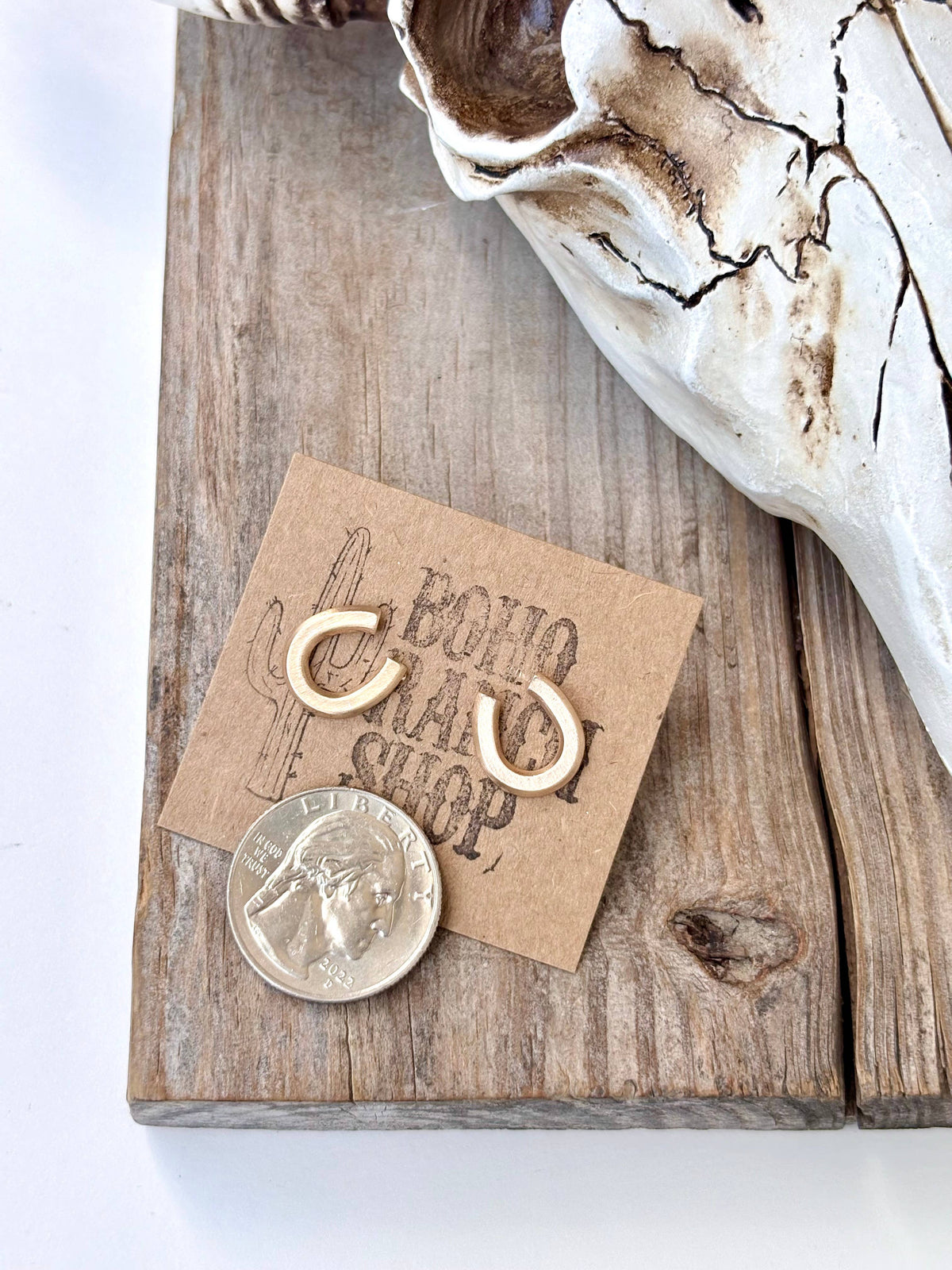 Dainty Horseshoe Stud Earrings
