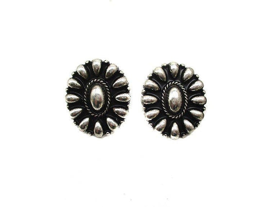 Western Small Concho Earrings