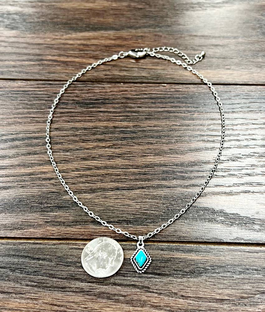 Diamond Turquoise Necklace