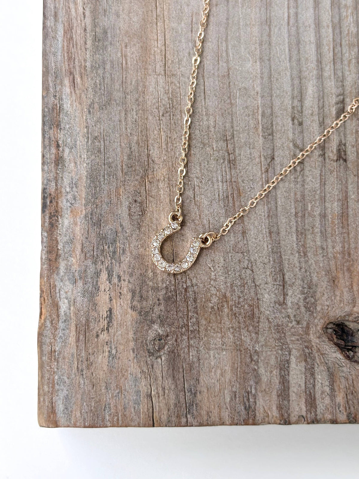 Rhinestone Horseshoe Necklace
