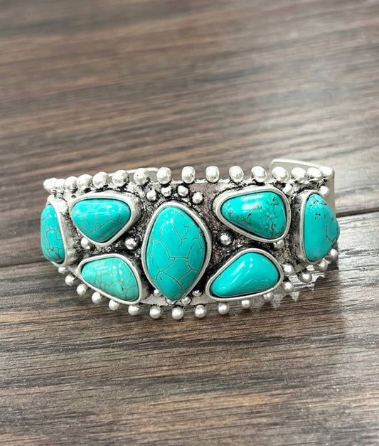 Turquoise Cluster Cuff