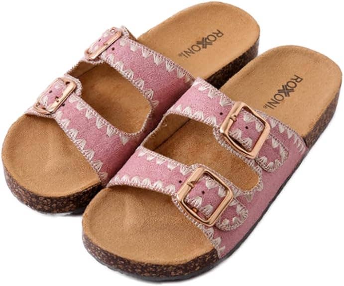 Cork Sole Double Buckle Sandal