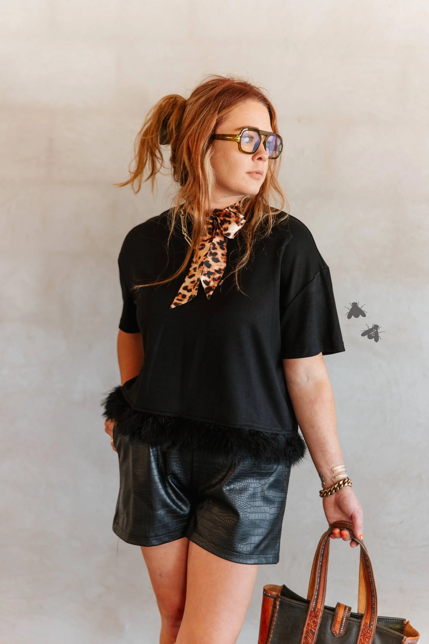 Midnight Feather Top
